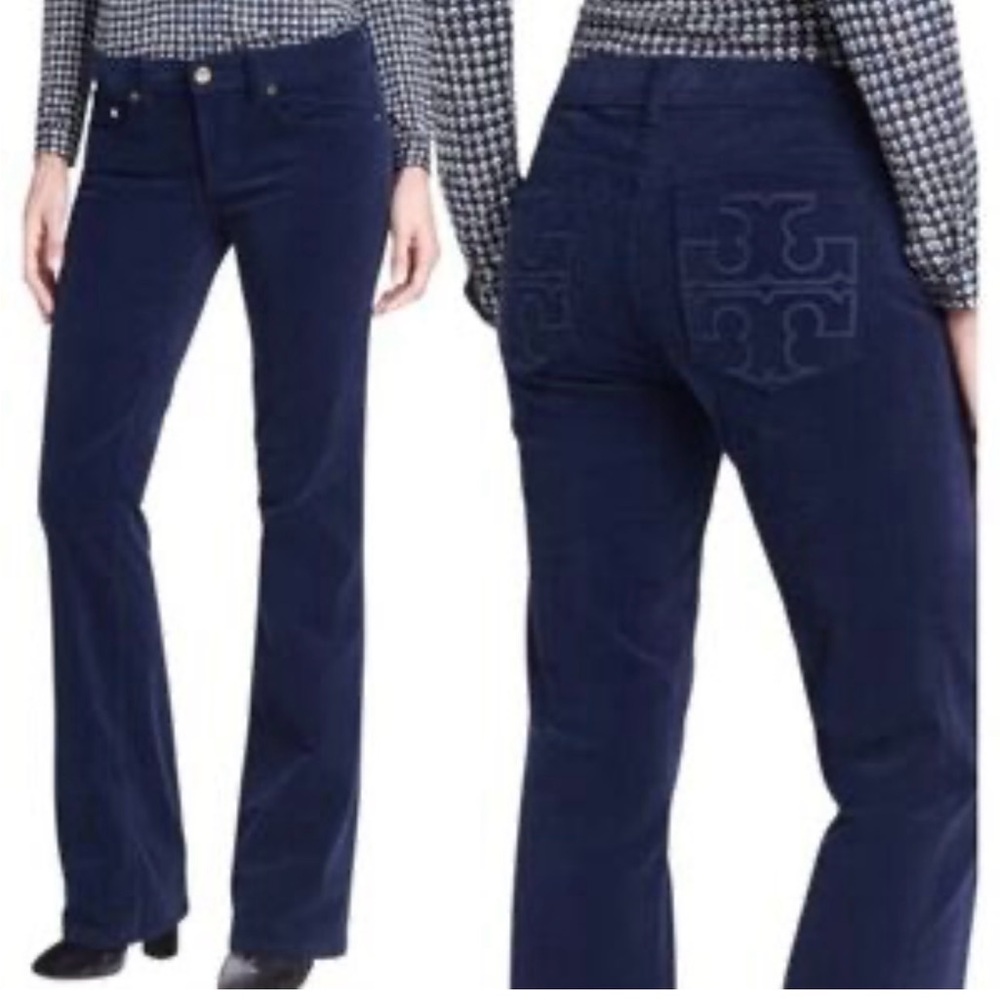 Tory Burch Vintage Corduroy Pants Size 30 Navy EUC